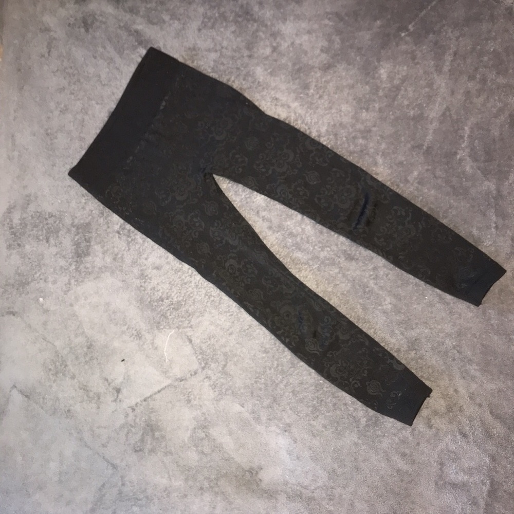 Leggings with velvet detail